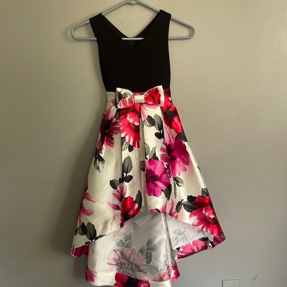 formal dress with bow in front